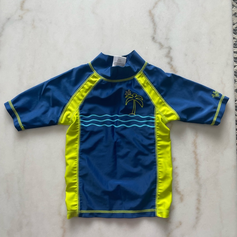 4/$15🌸 Kids Swim Rash Guard - Blue and Yellow